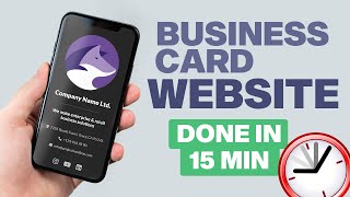 How To Create A Simple Business Card Website In 15 Minutes