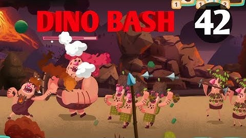 Dino Bash Level 42 Android walk-through Gameplay (Mobile Game)