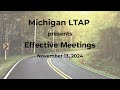 Effective Meetings - November 13