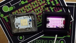 DIY LED floodlight conversion module with PCB file.  (full build)(It's clear that these very low profile LED floodlights with the 