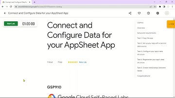 Connect and Configure Data for your AppSheet App | GSP910 | Solution