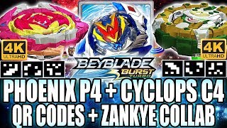 QR CODE REVIVE PHOENIX P4 + CYCLOPS C4! BEYBLADE BURST TURBO