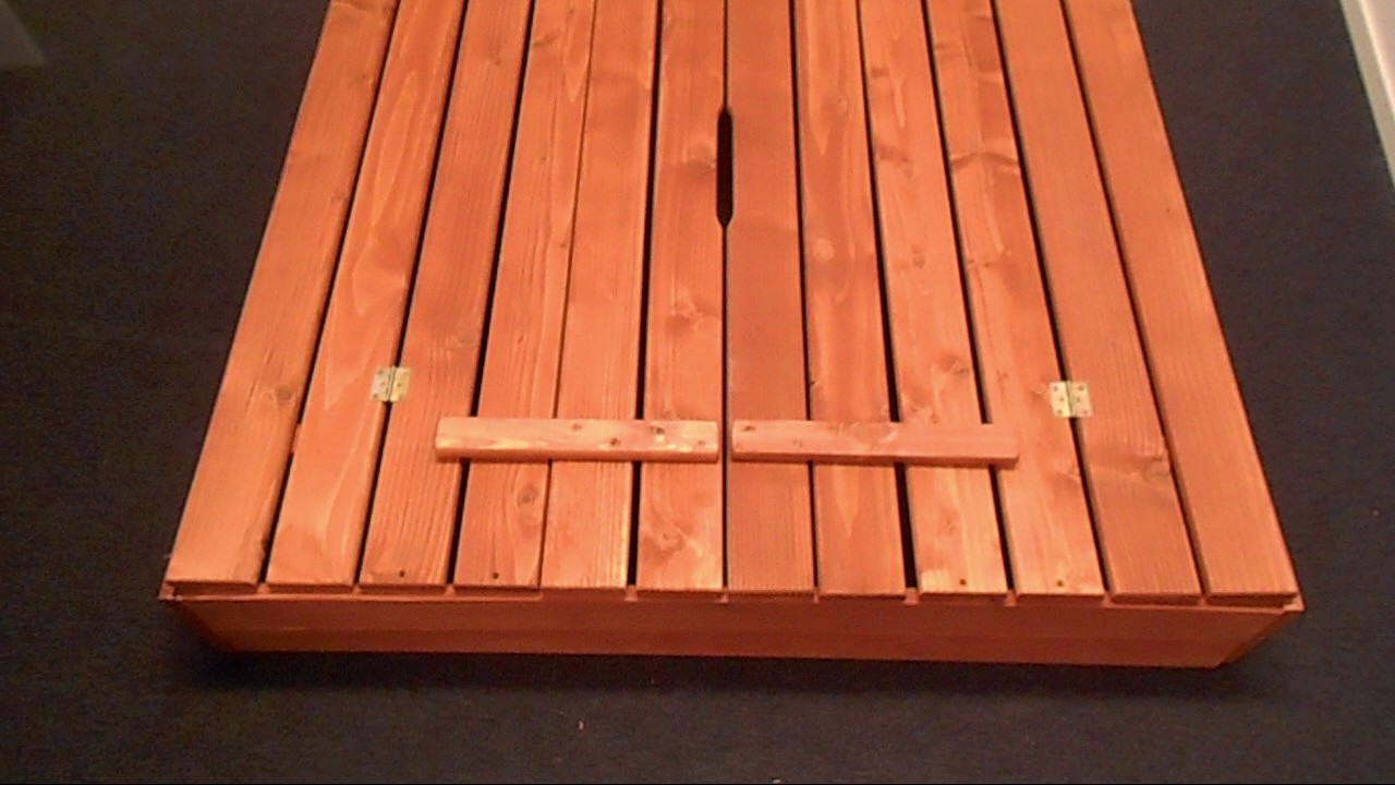 Praktické uzavíratelné dětské pískoviště 120x120 cm - YouTube