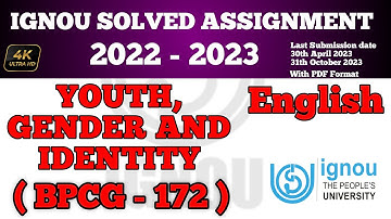 BPCG 172 SOLVED ASSIGNMENT 2022-23 IN ENGLISH MEDIUM | BPCG 172 SOLVED ASSIGNMENT 2023 | #Ignou