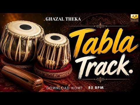 TablaTrack | Ghazal Theka | Studio Recording | Live | 85 bpm | With percussion | AnB Audio