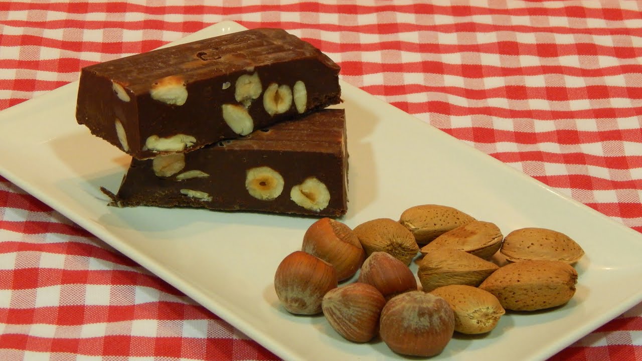 Como hacer turron de chocolate con almendras