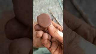 pottery stamp making from terracotta clay video #shorts