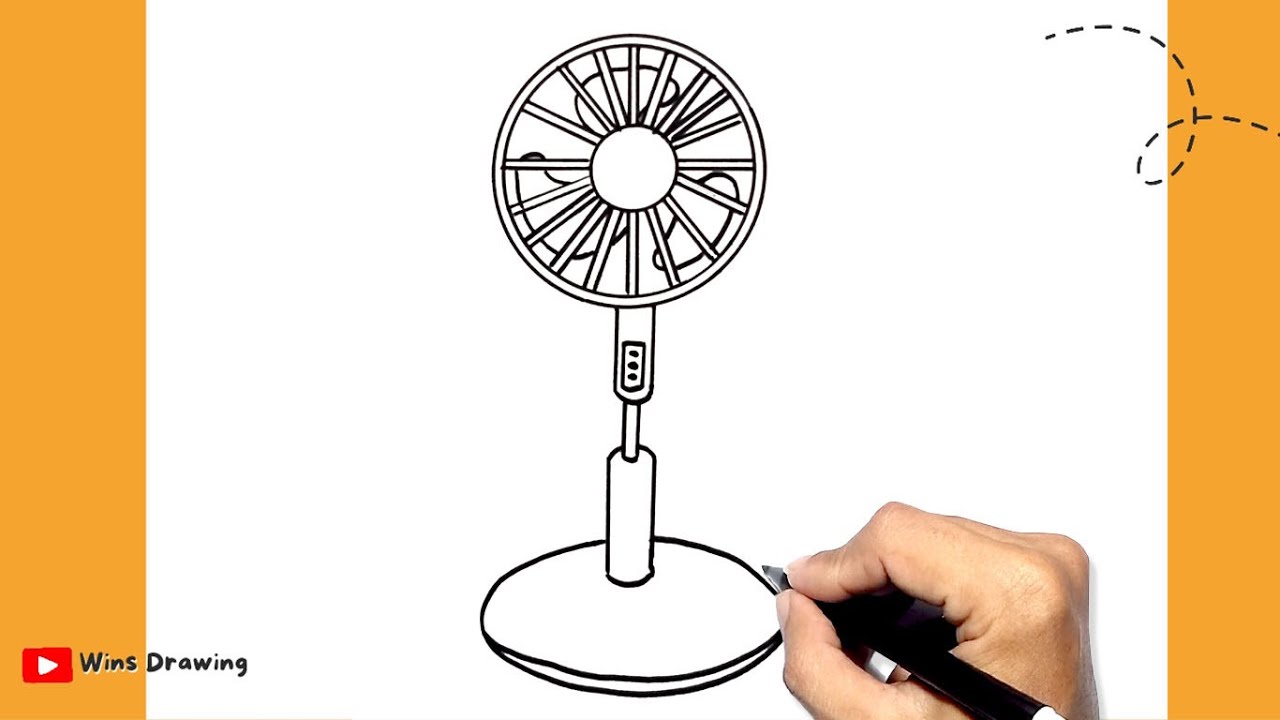 How to Draw Stand fan - YouTube