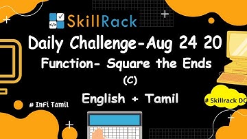 Daily challenge (Eng+தமிழ்) -24.8.20 | Skillrack -(C) | Function-Square the Ends  | Infitamil