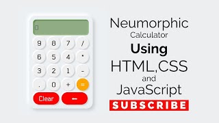 Neumorphic Calculator Using HTML,CSS and JavaScript screenshot 2