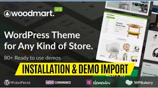 WoodMart Woocommerce Theme Installtion Demo Import 2023 GPL