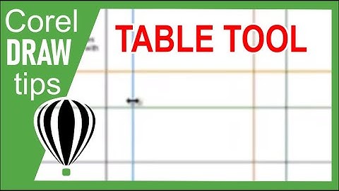 Using the Table tool in CorelDraw
