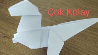 Kağıttan Kolay Dinozor Yapımıorigami Adresim