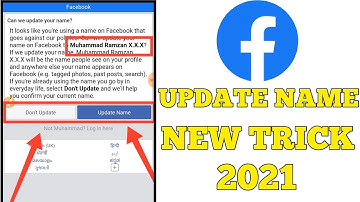 Send Facebook Account To Update Name New Trick 2021