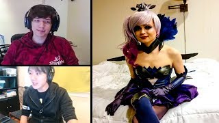 Sneaky Dark Elementalist Lux Cosplay Streamers React To Sneaky Tyler1 Cant Spell Lol Moments