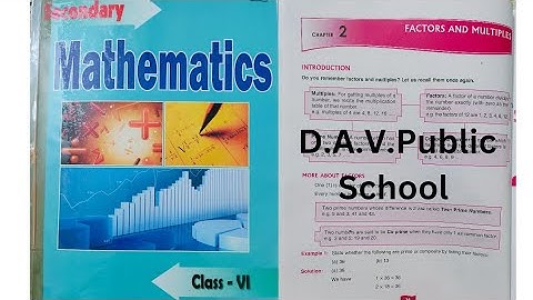 Factors And Multiples Value Based Questions | D.A.V. public school Class 6 chapter 2