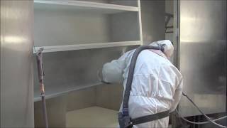 Electrostatic Powder Coating. Equipment test