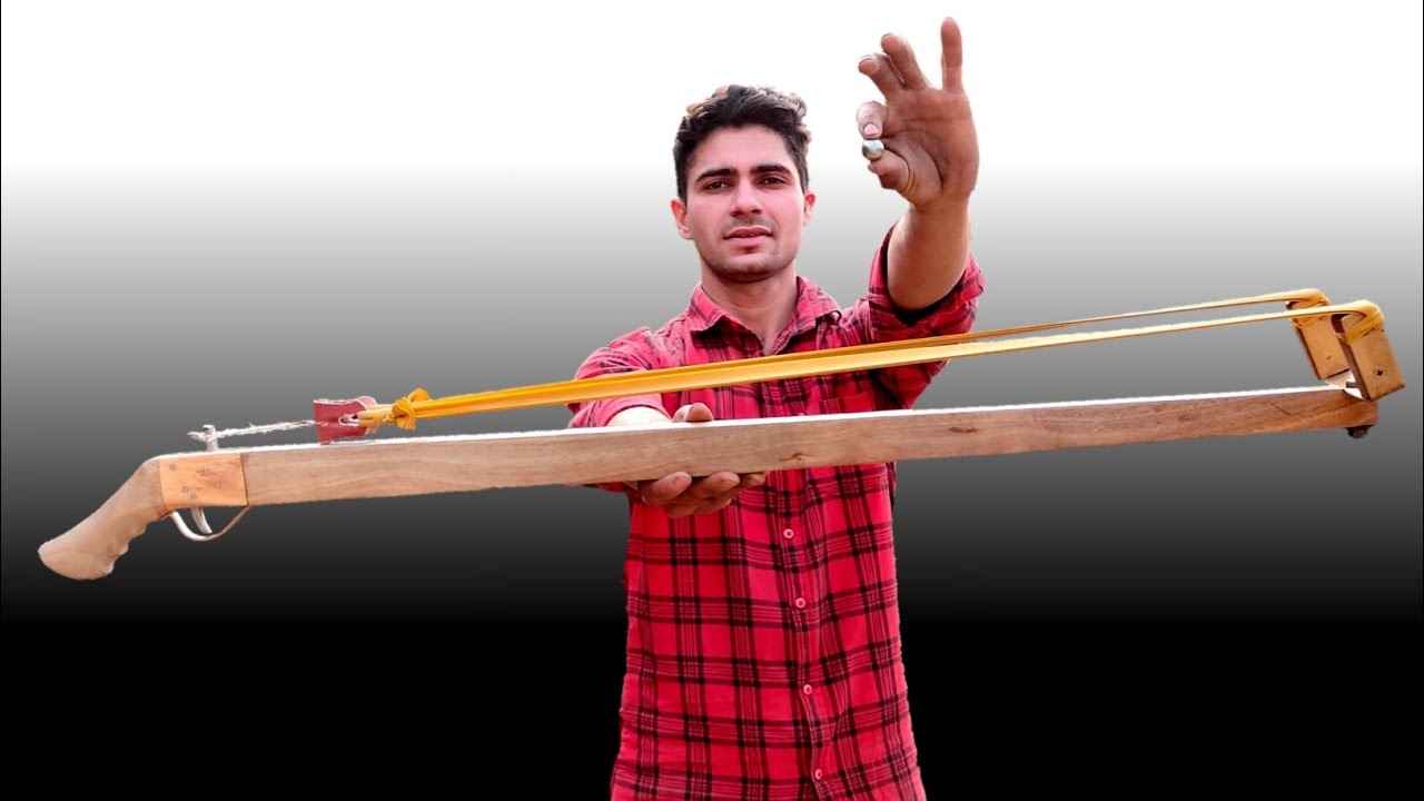 how to make slingshot gun, shot gun design slingshot gun, powerful
