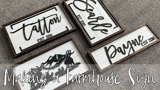 DIY Farmhouse Shiplap Family Name Sign Tutorial