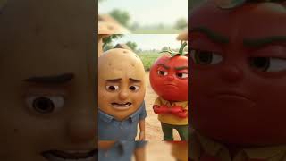 Ghareeb Aloo aur Ameer Tamatar ki emotional dosti ki kahani ❤️🥔🍅#SabziWorld #AIAnimation  #Shorts