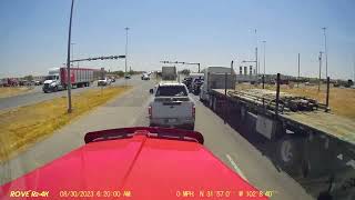 illegal left turn by a semi Midland TX loop 250 @ I-20