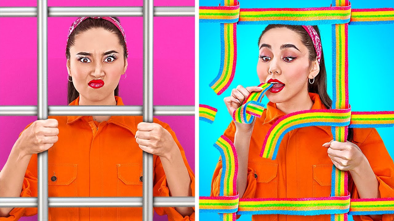 ⁣PRISON BREAK SPEEDRUN || No Way Home! How To Sneak Candy Food Snacks Into Jail by 123 GO!