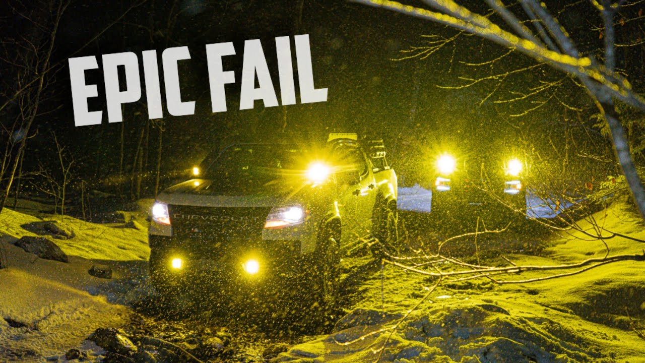Epic Fail Snowy overland adventure through a storm in Vermont with