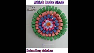 Which one is good //wall hanging craft //School bag dakshan#Shorts