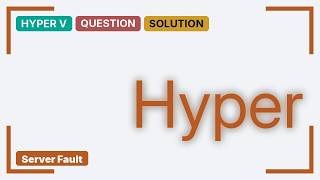 My Hyper-V VM disappeared