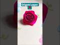 How to Make an Origami Rose | Easy 5 Minute Paper Flower Craft DIY #shorts