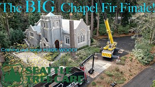 BIG CHAPEL FIR FINALE!!! Craning out some HUGE wood on a very old Douglas Fir with Seattle Tree Care