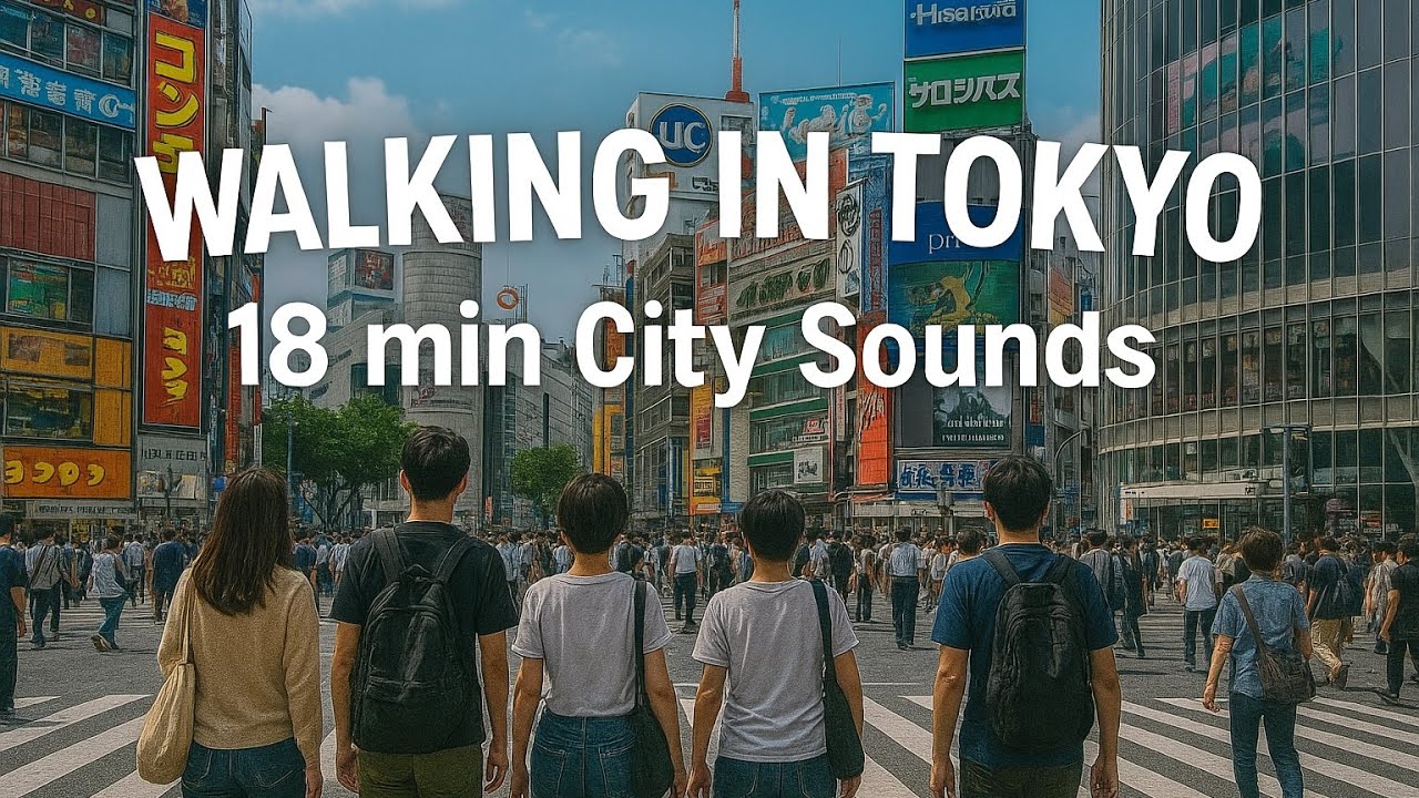 Walking in Tokyo, Japan | 18 Minutes of City Sounds and Street Life