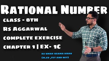 Rational Numbers | Class 8 | Rs Aggarwal | Chapter 1 | Ex- 1C
