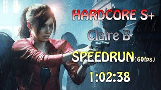 Resident Evil (2019) Claire B Hardcore S+ Speedrun 1:02:38