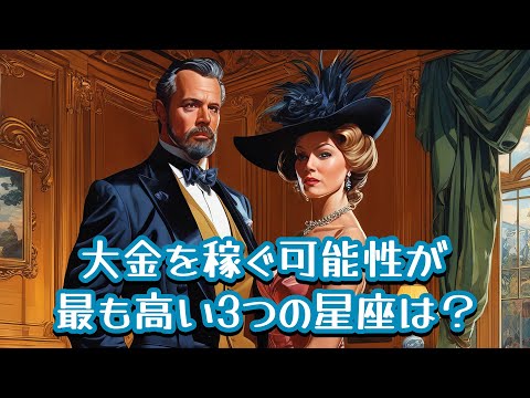 大金を稼ぐ可能性が最も高い3つの星座は？