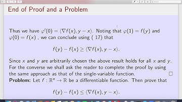 ECO760A: Mathematical Analysis for Economics:  Lecture 13a : Differentiable Convex Functions