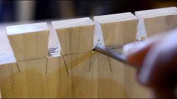 Hand Cut Dovetails Part 9: Clean the Tails