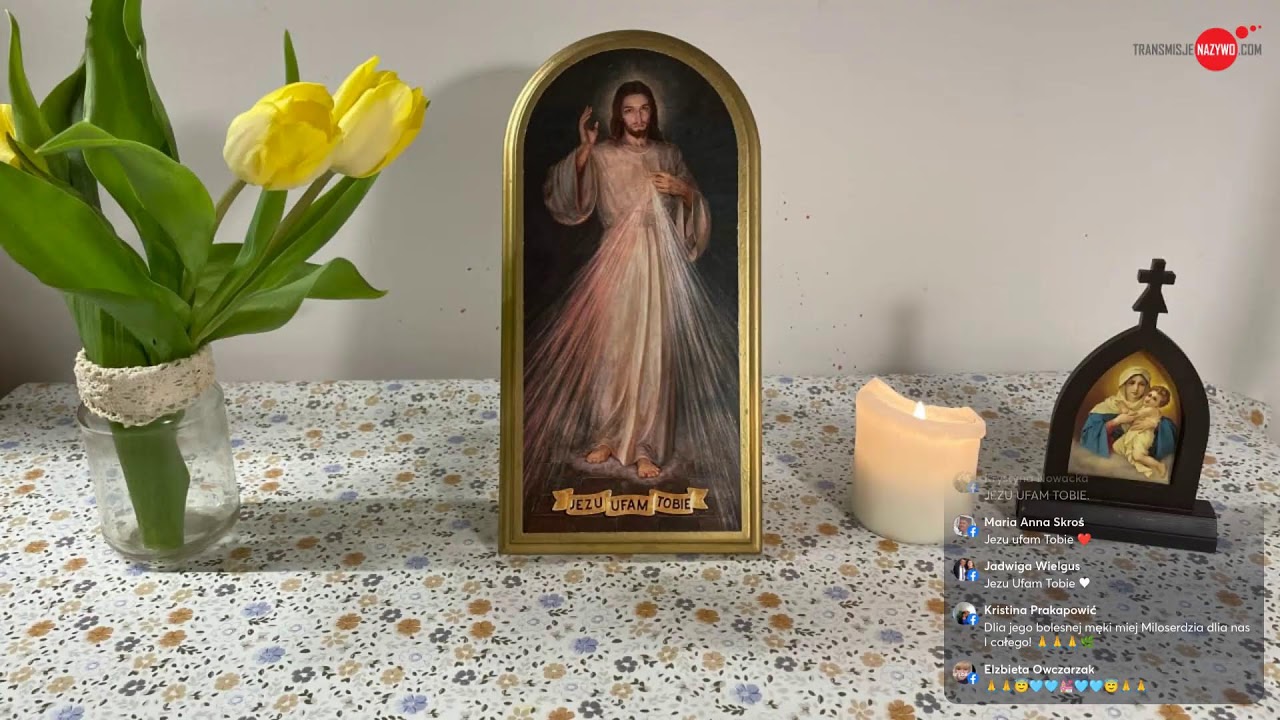 TRANSMISJE  NA ŻYWO - Koronka do Miłosierdzia Bożego