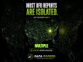 Most UFO Reports Are Isolated