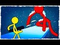 ОГНЕМЕТ vs СНЕЖНЫЙ ЧЕЛОВЕК В STICK FIGHT THE GAME!!!