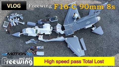 OMG CRASH!!! on high speed pass Freewing F-16C Super Scale 90mm EDF Jet ended up total lost