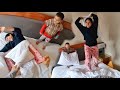 Mom+Daughter Vs Dad | Pillow fight Battle