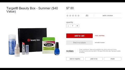 Summer 2015 Target Beauty Box $7.00 - $40 Value On Sale Now!
