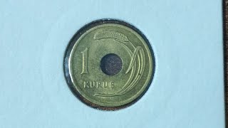 Türkiye Cumhuriyeti 1949 Yılı Delikli 1 Kuruş Resimi