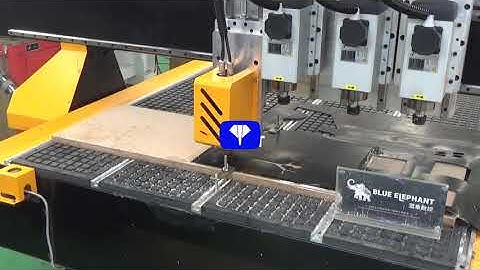 ELE1325 3 spindles CNC machine with EOT-3 oscillating knife cutting on Acrylic and rubber