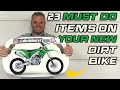 23 must do items on your new dirt bike