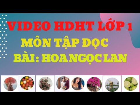 Video HDHT lớp Một môn Tập đọc: Hoa ngọc lan
