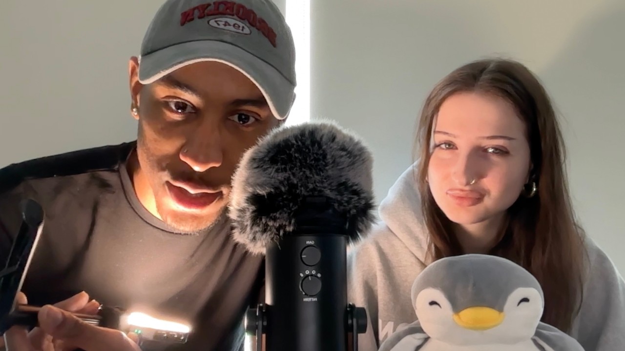 my boyfriend tries asmr (guess the trigger)