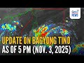 LIVE Update on Bagyong Tino - November 3, 2025 at 5 PM | GMA Integrated News