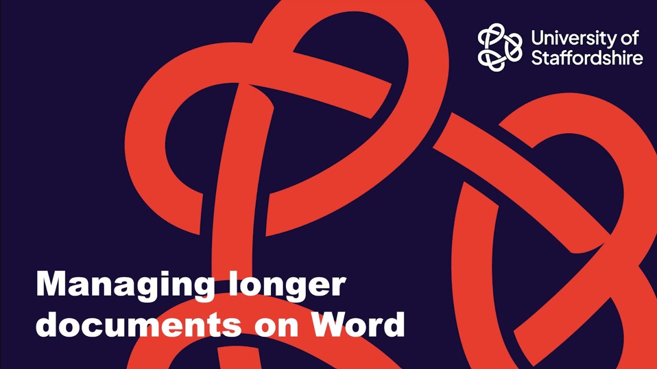 Managing Longer Word Documents - YouTube